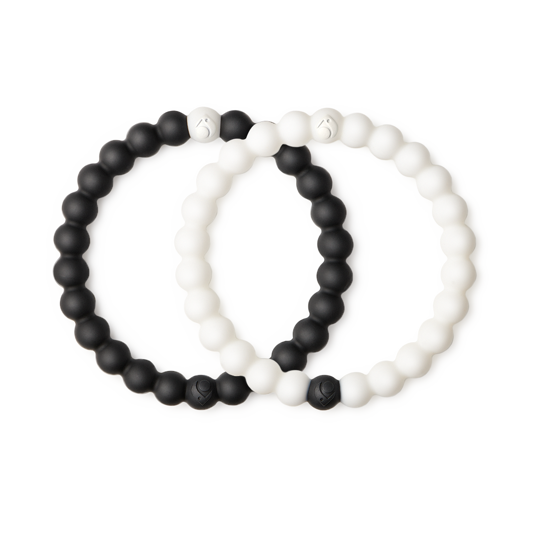 Lokai Black & White Bracelet Pair