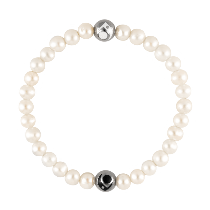 TARA Pearls Black Tahitian South Sea & Pastel Freshwater Pearl Bracelet  with White Gold Clasp, 8.25