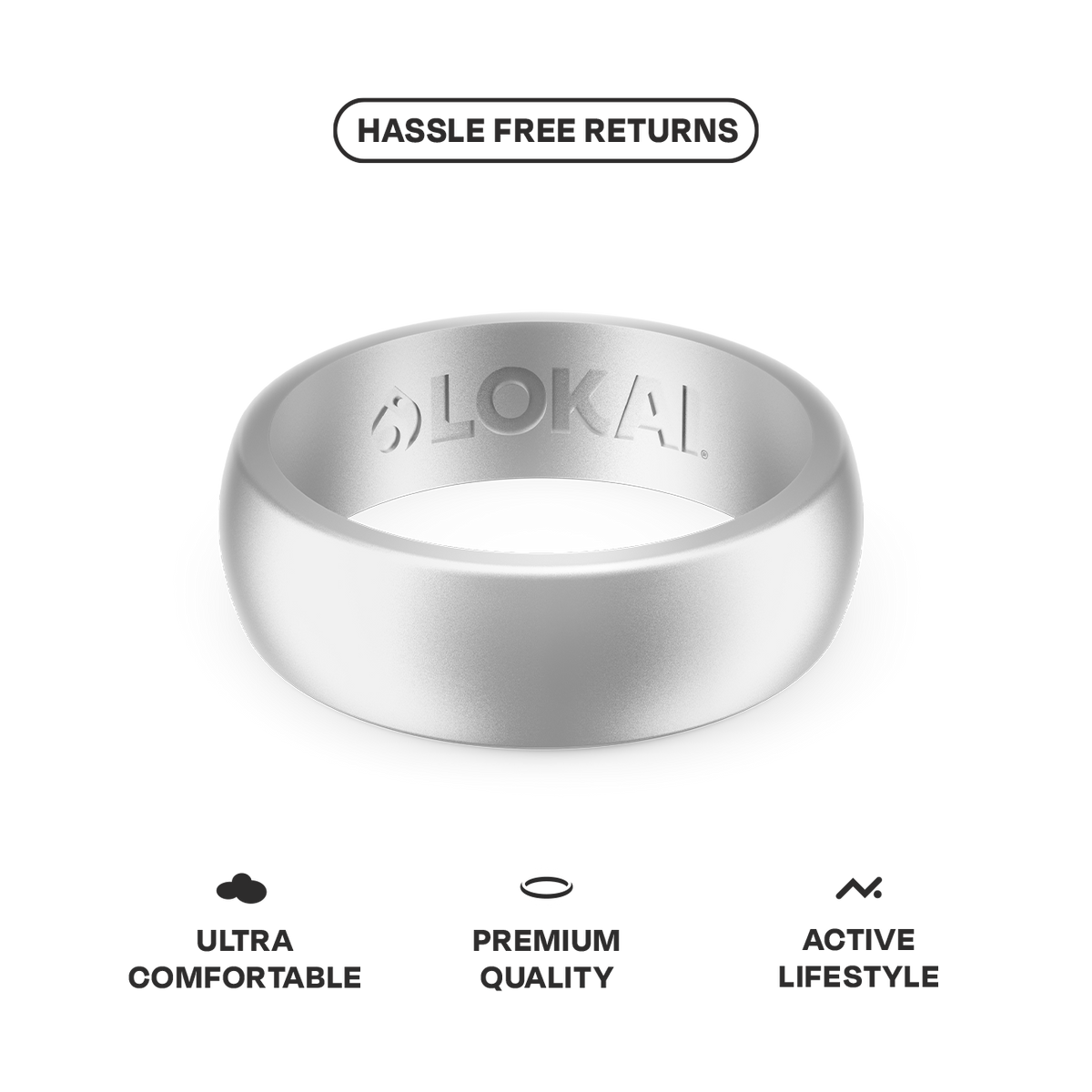 8MM Active Life Style SILICONE Wedding Band - 14 Karat Club