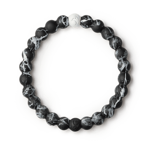 Marble Black Onyx and Grey Matte Stone Beaded Bracelet - Mr. Woodini